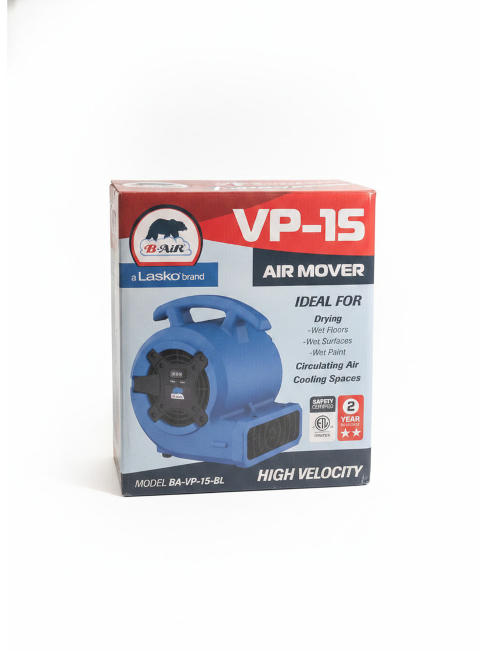 B-Air VP-15 Air Mover High Velocity Fan for Drying Wet Floors and Surfaces